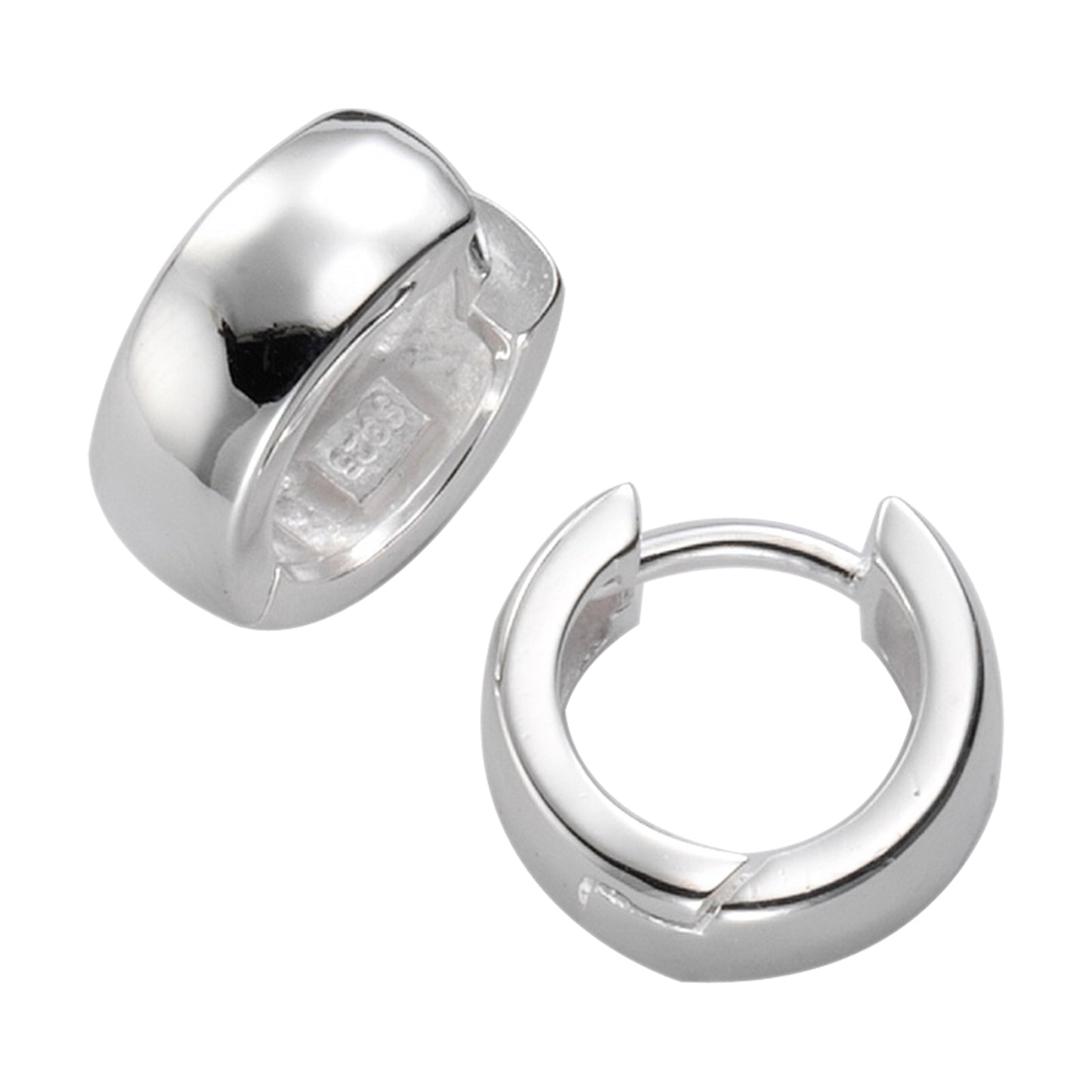 Creolen 925/- Sterling Silber rhodiniert 1,4cm