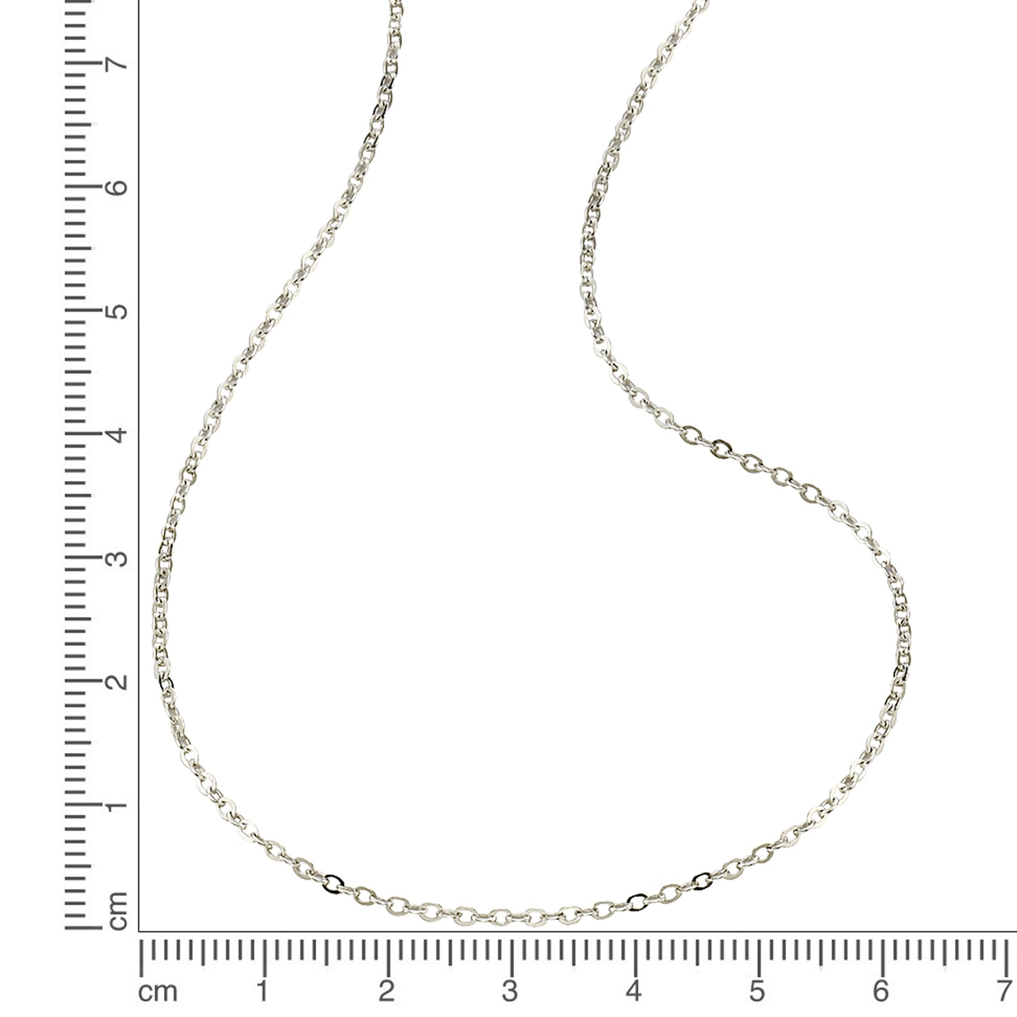 Collier Ankerkette 925/- Sterling Silber rhodiniert 45cm