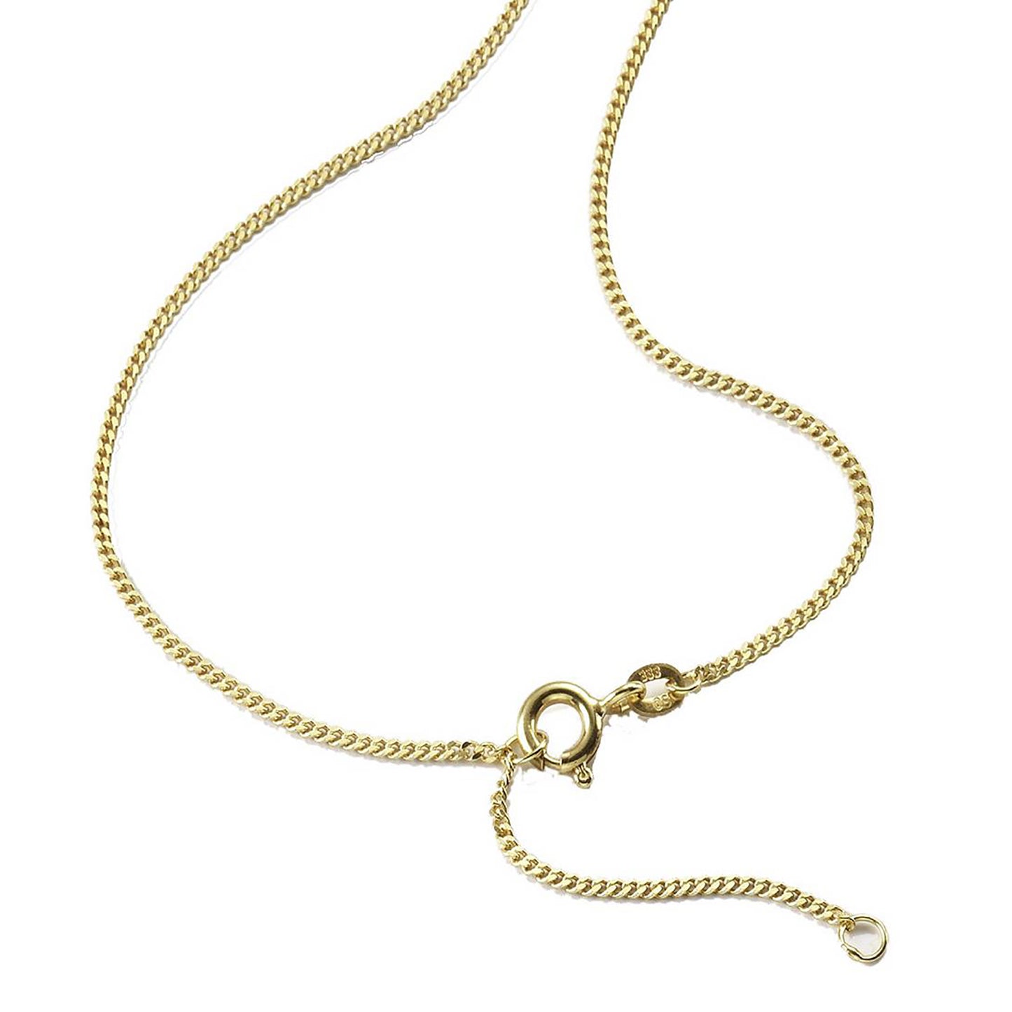 Halskette Flachpanzerkette 585/- Gold 38,0cm