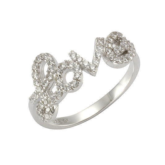 Ring 925/- Sterling Silber rhodiniert Zirkonia