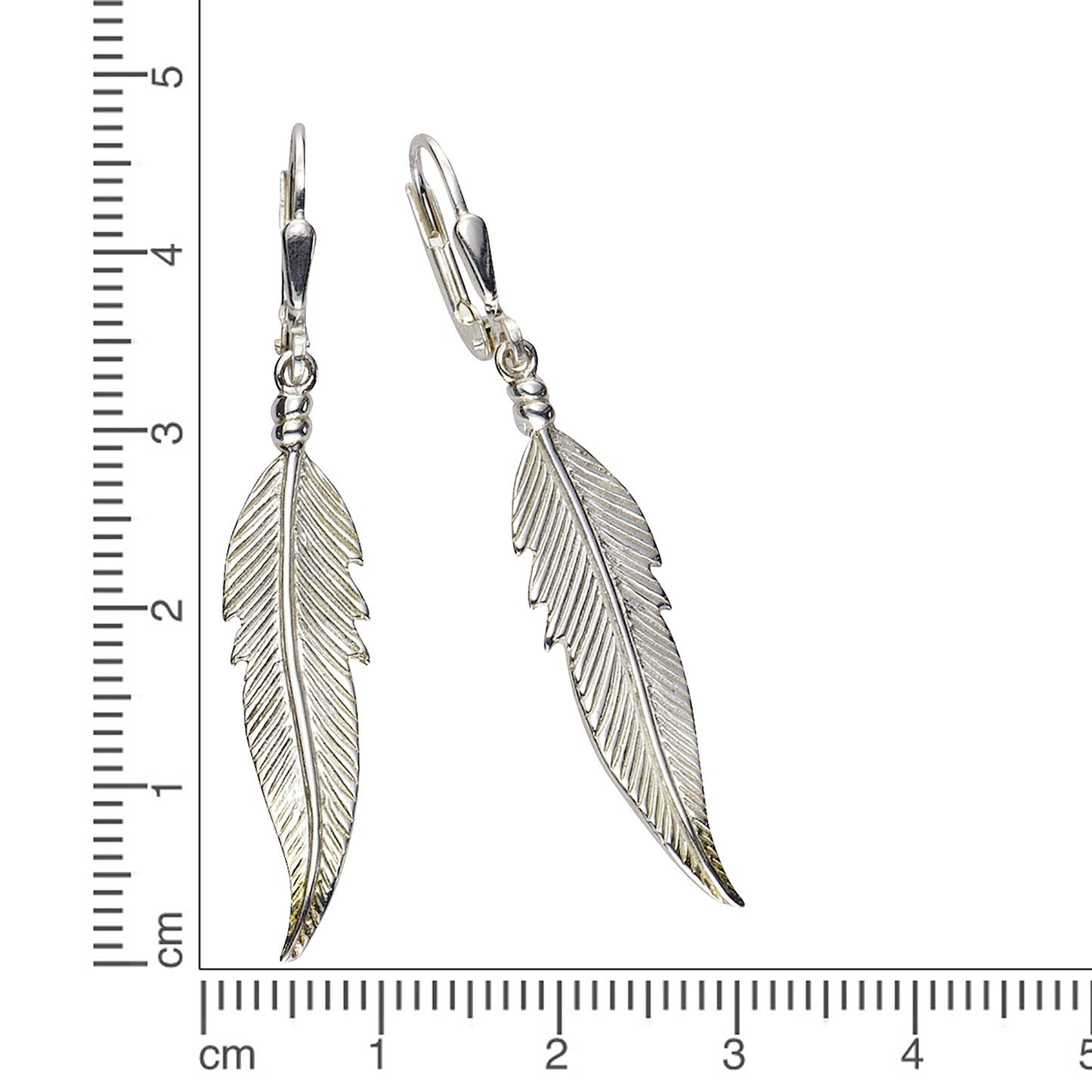 Ohrringe 925/- Sterling Silber rhodiniert 4,8cm ohne