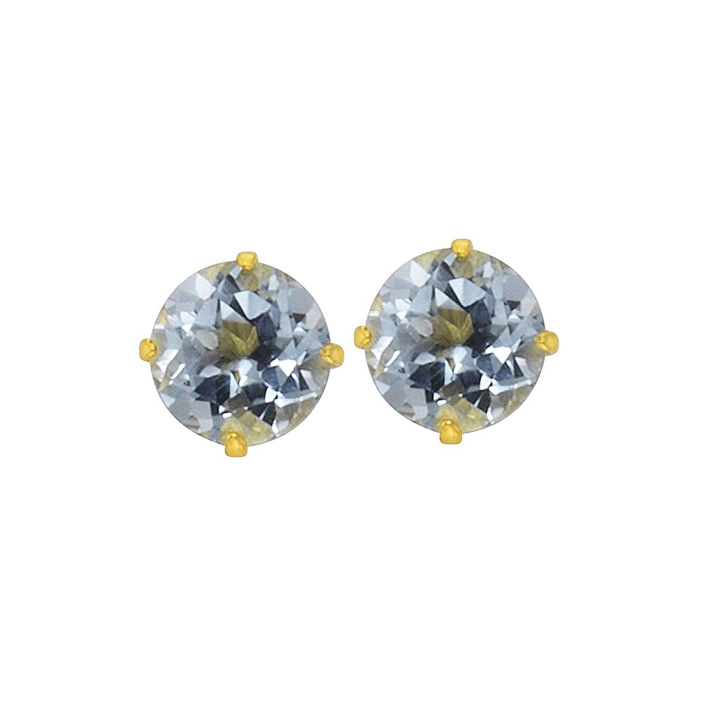 Ohrringe 333/- Gold 0,5cm Blautopas beh.