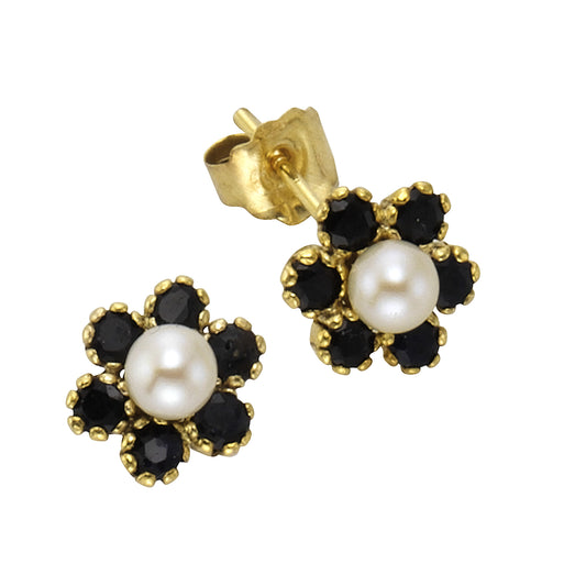 Ohrstecker 333/- Gold 0,7cm Saphir