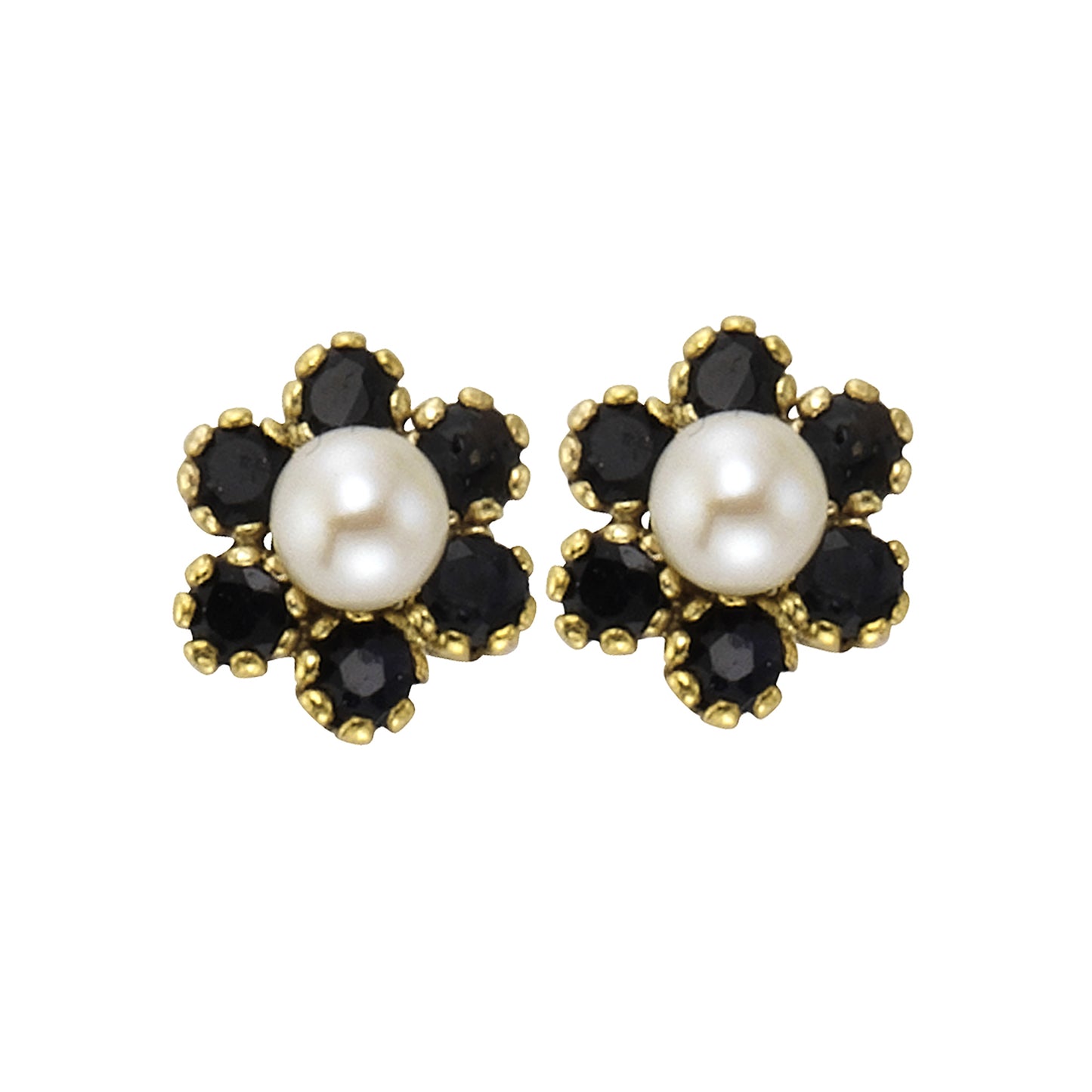 Ohrstecker 333/- Gold 0,7cm Saphir