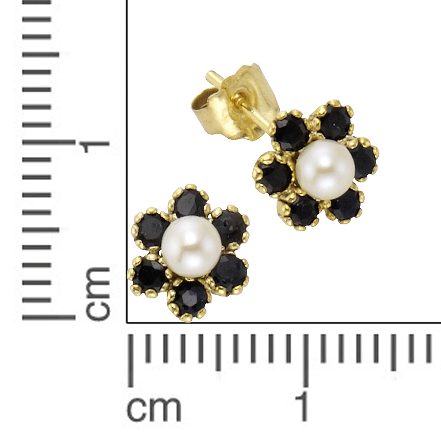 Ohrstecker 333/- Gold 0,7cm Saphir