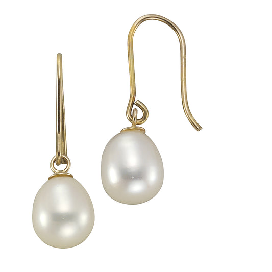 Ohrringe 333/- Gold 2,4cm Süßwasserzuchtperle