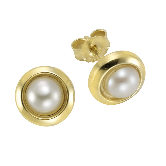 Ohrstecker 333/- Gold 0,7cm Süßwasserzuchtperle
