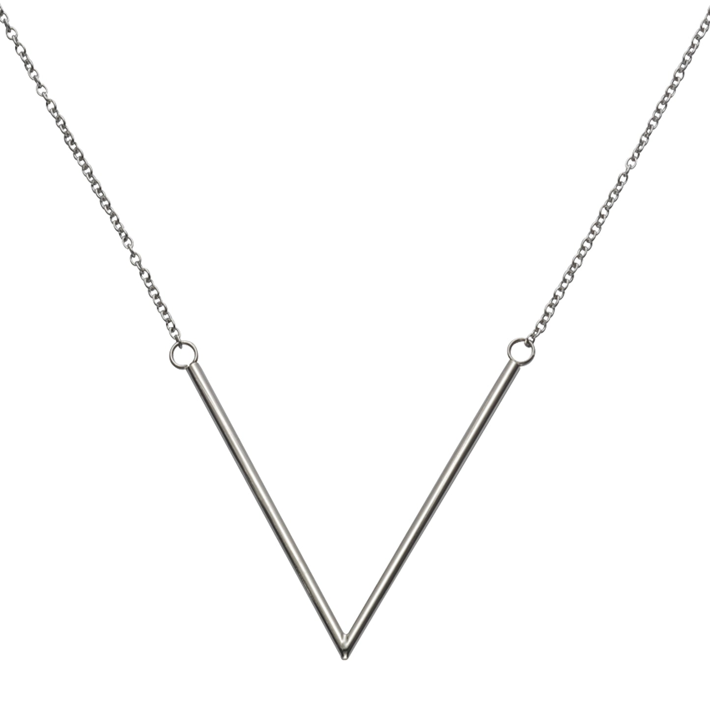 Hals-Kette Erbskette Edelstahl 45cm