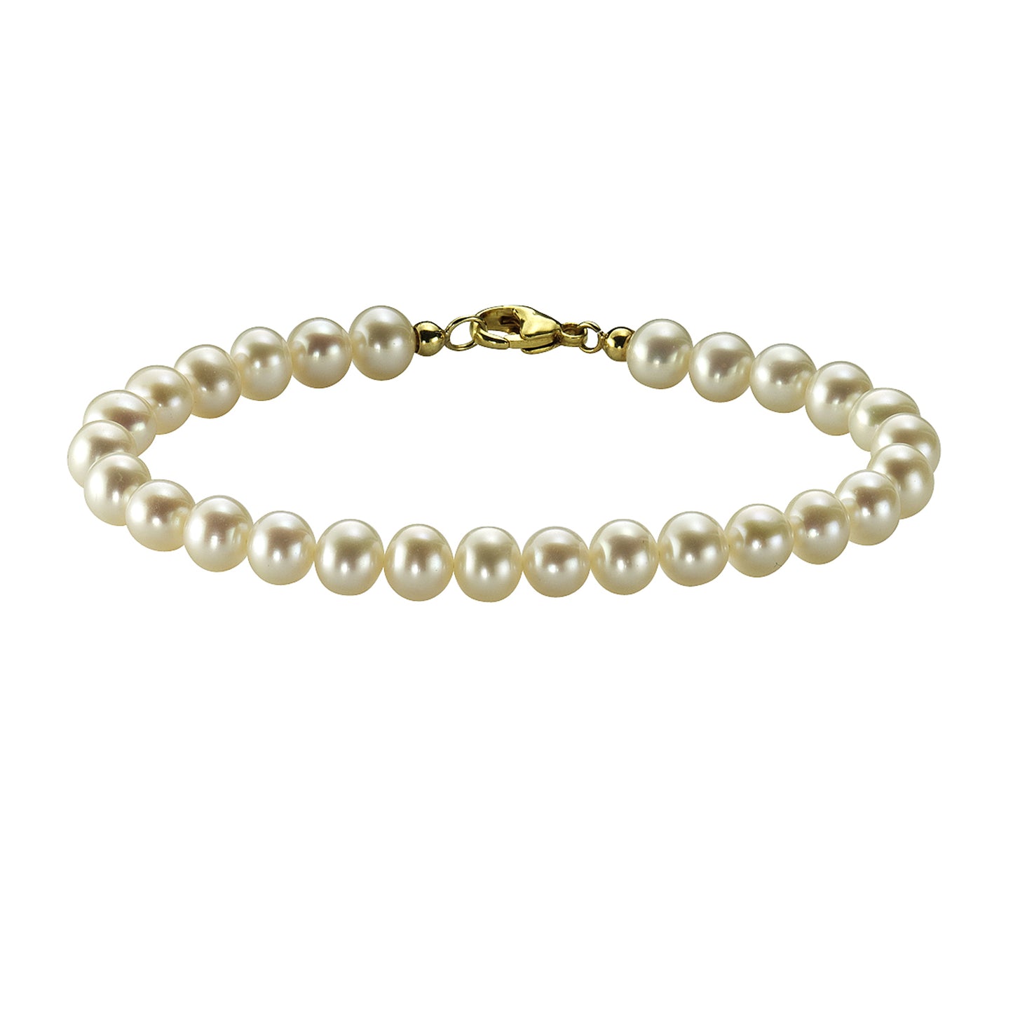 Armband Süßwasserzuchtperlen 333/- Gold 19cm Süßwasserzuchtperle