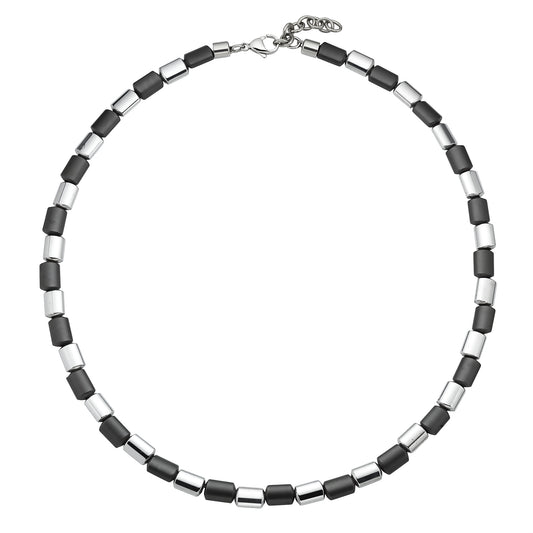 Halskette Gliederkette Edelstahl 45,0cm Hämatit