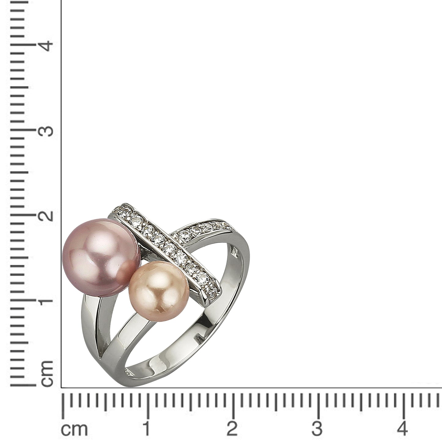 Ring 925/- Sterling Silber rhodiniert Zirkonia