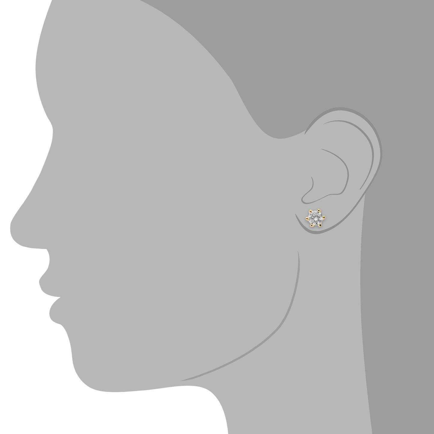 Ohrstecker 925/- Sterling Silber vergoldet 0,8cm Zirkonia