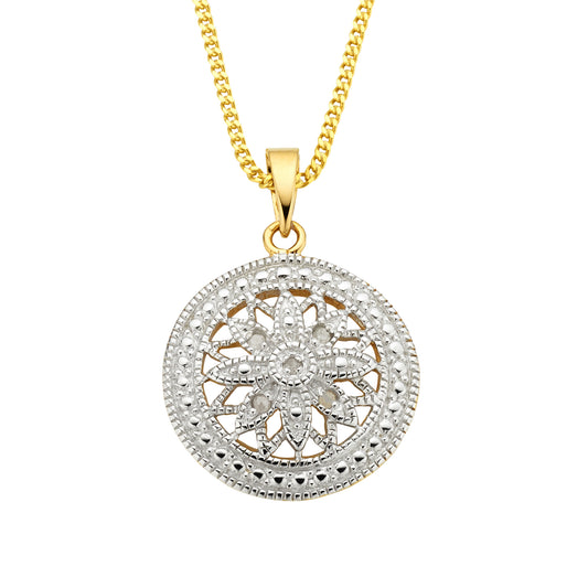 Halskette Flachpanzerkette 925/- Sterling Silber rhodiniert (teil) 45cm Diamant 0,05ct.