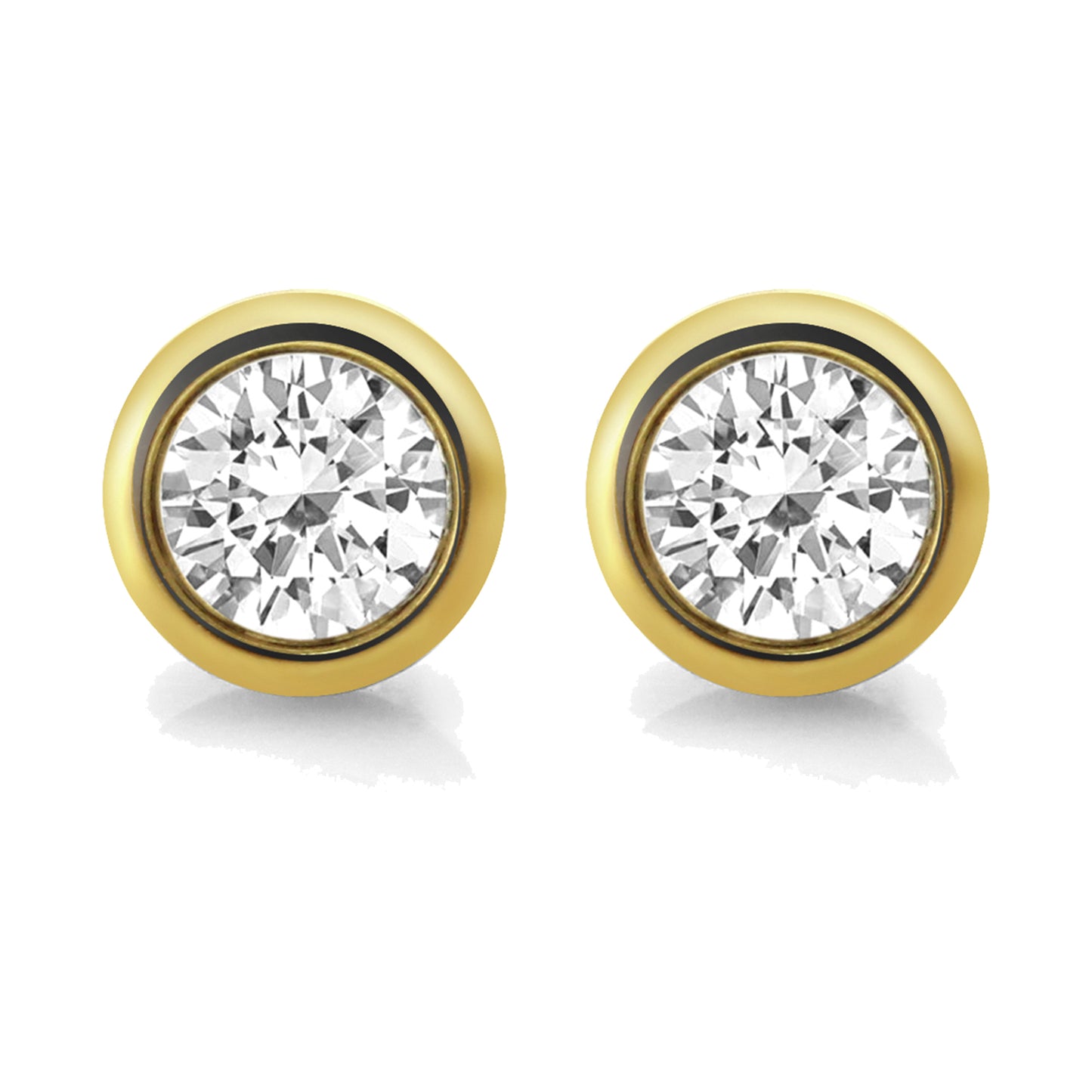 Ohrstecker Edelstahl vergoldet 0,7cm Zirkonia