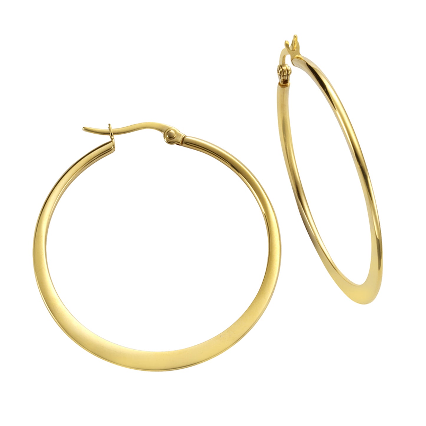 Ohrringe Edelstahl vergoldet 3,9cm ohne