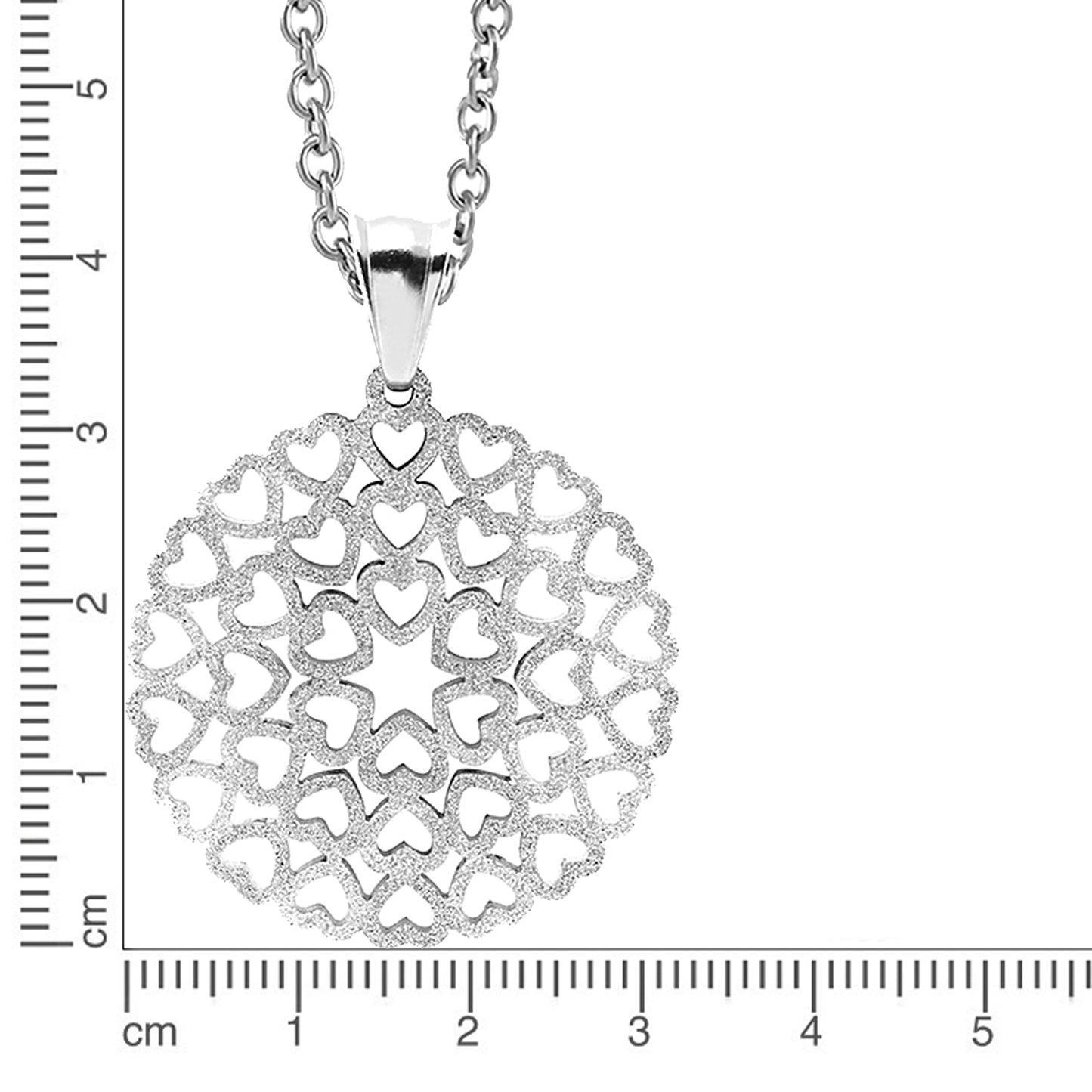 Anhänger mit Kette Panzerkette Edelstahl 45,0cm ohne