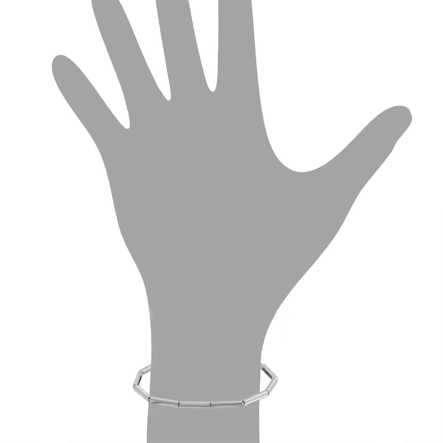 Armband keine / nicht relevant 925/- Sterling Silber rhodiniert 19cm