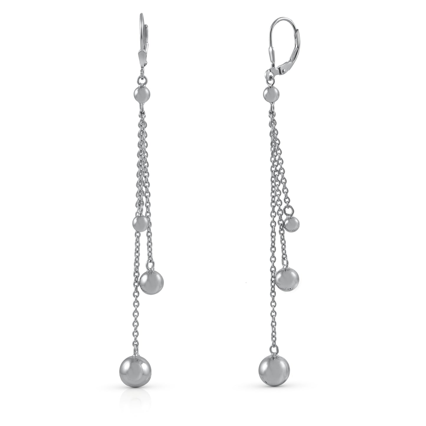 Ohrringe 925/- Sterling Silber rhodiniert 9,2cm ohne