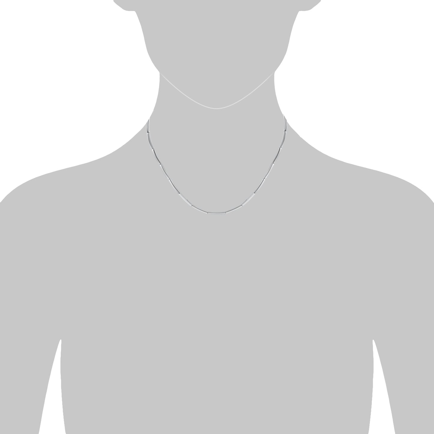 Collier Kugelkette 925/- Sterling Silber rhodiniert 45cm