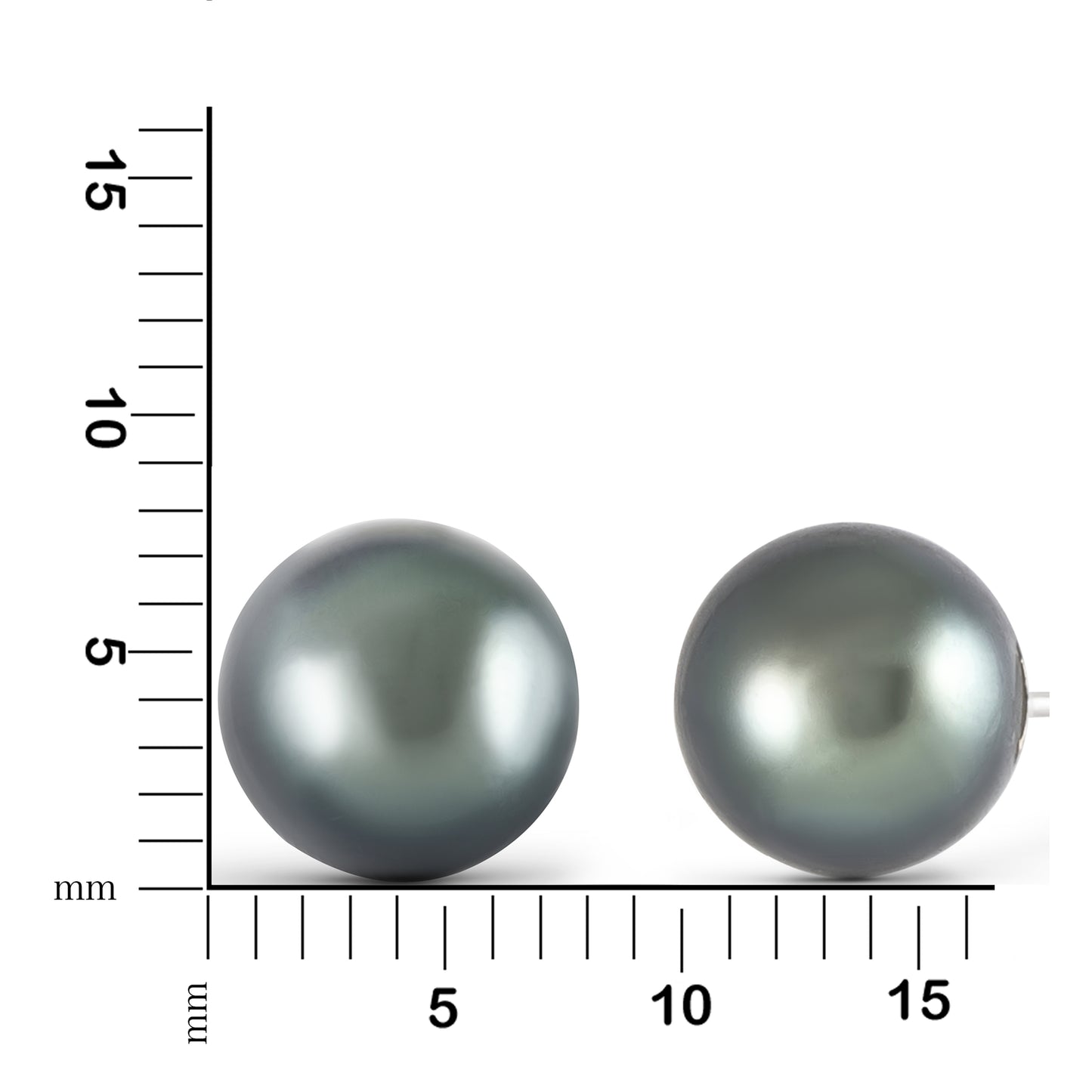 Ohrringe 585/- Gold rhodiniert 0,8cm Tahiti-Perle