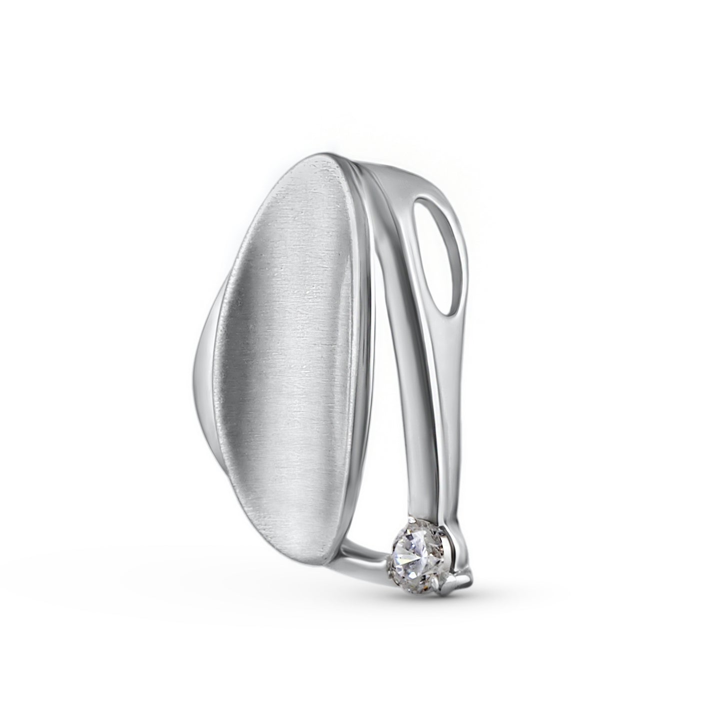 Anhänger 925/- Sterling Silber rhodiniert 1,4cm Zirkonia