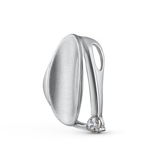 Anhänger 925/- Sterling Silber rhodiniert 1,4cm Zirkonia