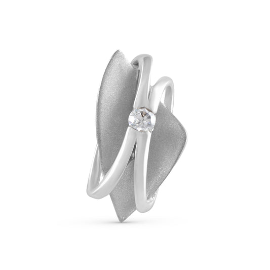 Anhänger 925/- Sterling Silber rhodiniert 1,9cm Zirkonia