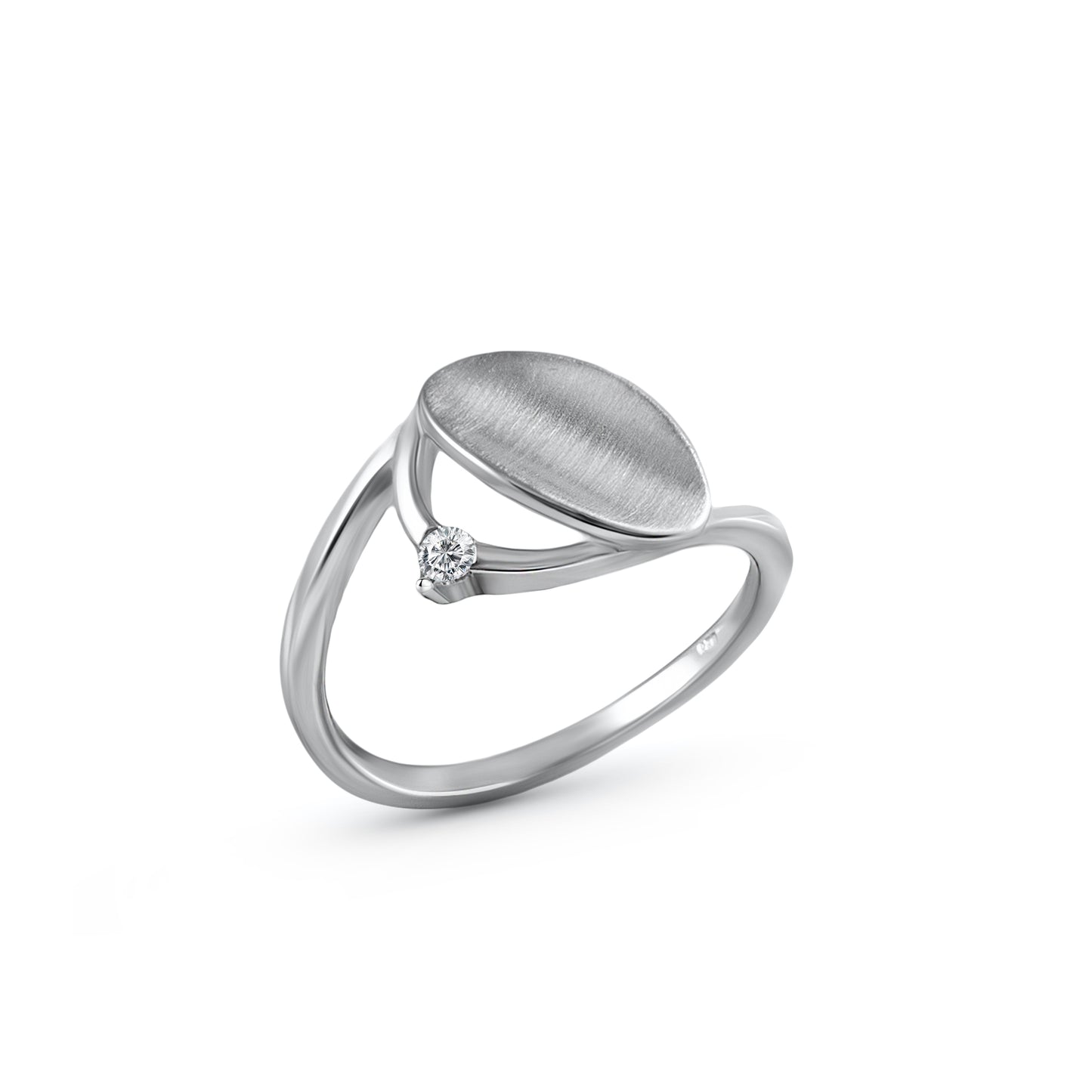 Ring 925/- Sterling Silber rhodiniert Zirkonia