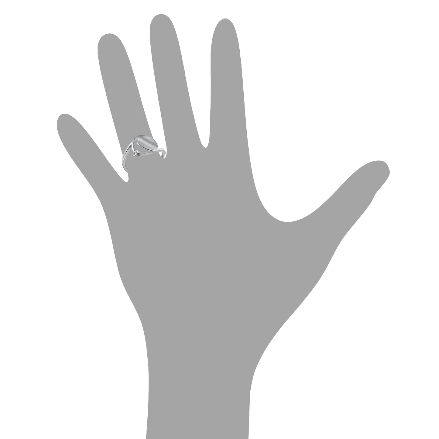 Ring 925/- Sterling Silber rhodiniert Zirkonia