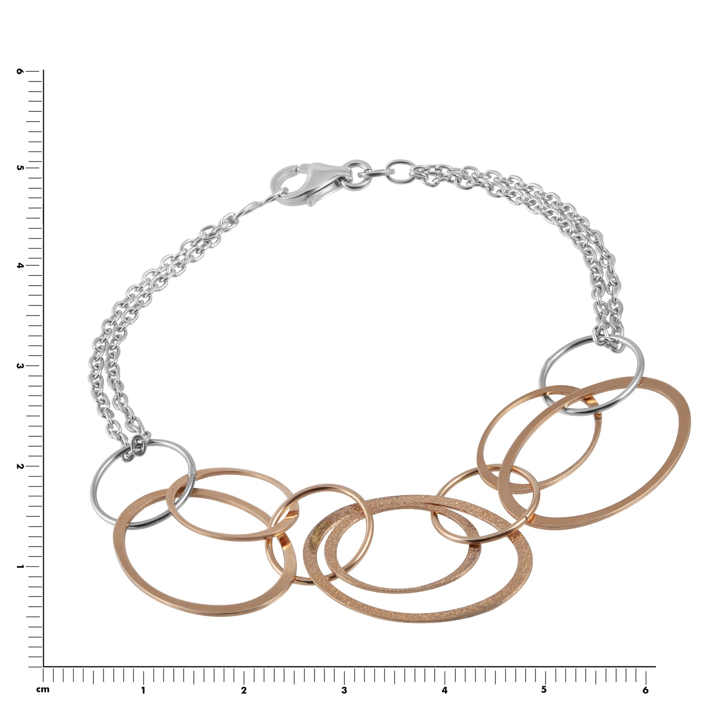 Armband 925/- Sterling Silber rotvergoldet 20cm