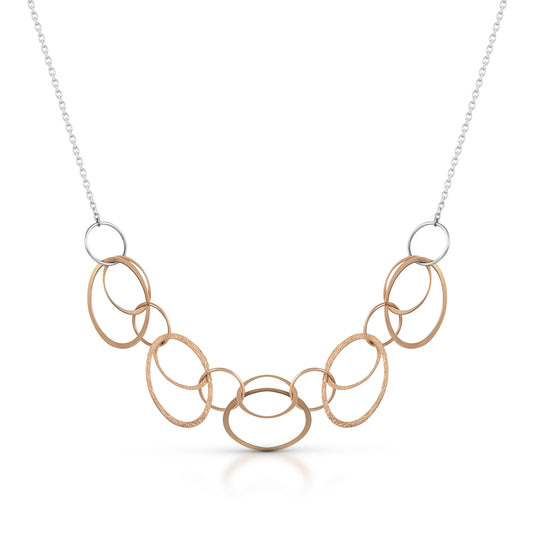 Collier Ankerkette 925/- Sterling Silber rotvergoldet 45,0cm