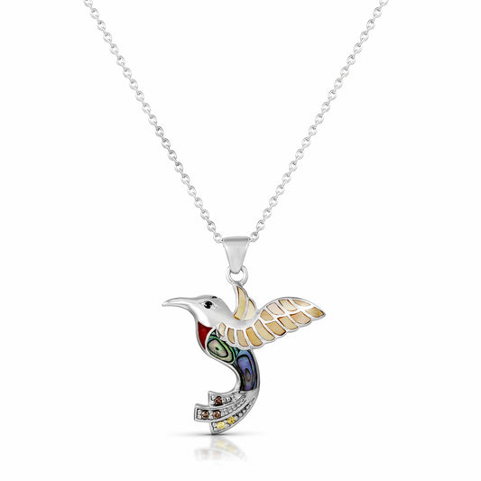 Anhänger mit Kette 925/- Sterling Silber rhodiniert 47,0cm Perlmutt