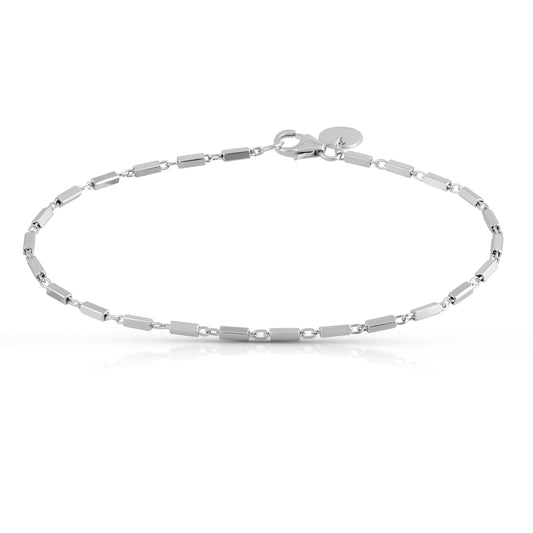 Armband 925/- Sterling Silber rhodiniert 19cm