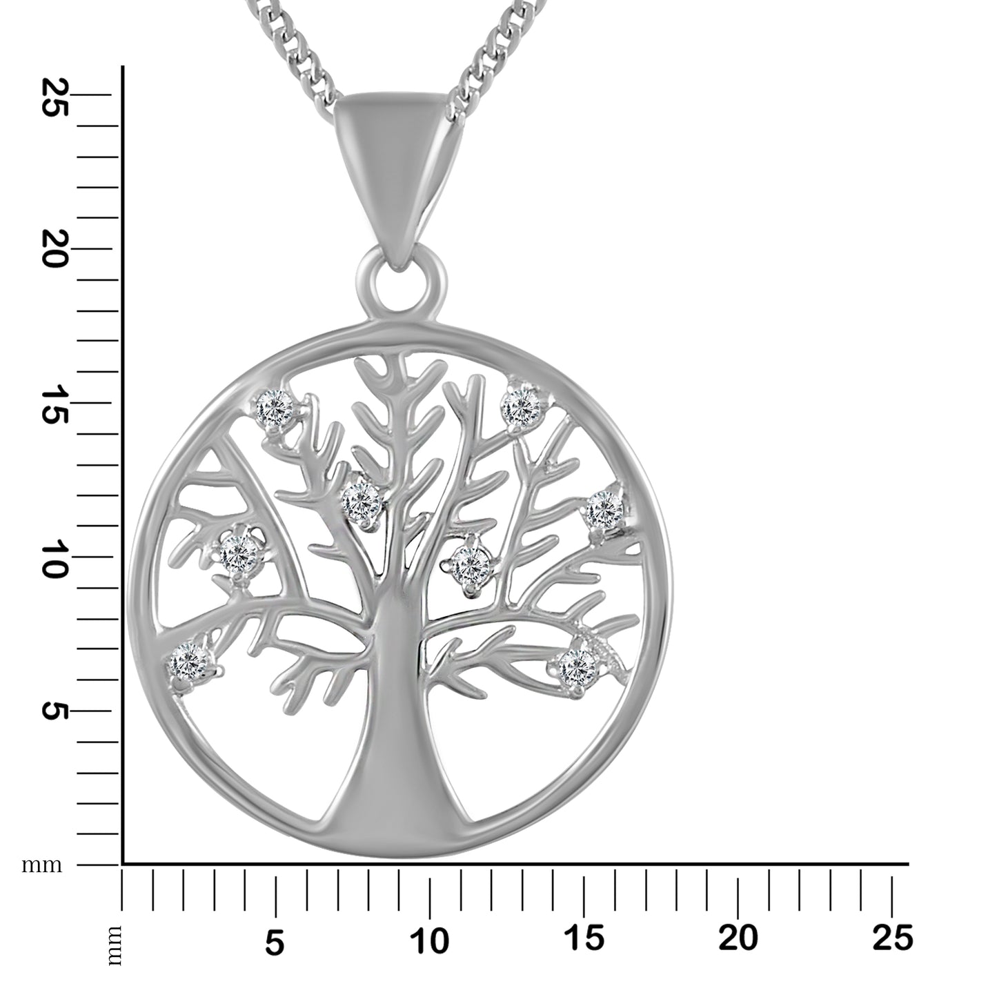 Anhänger mit Kette 925/- Sterling Silber rhodiniert 45,0cm