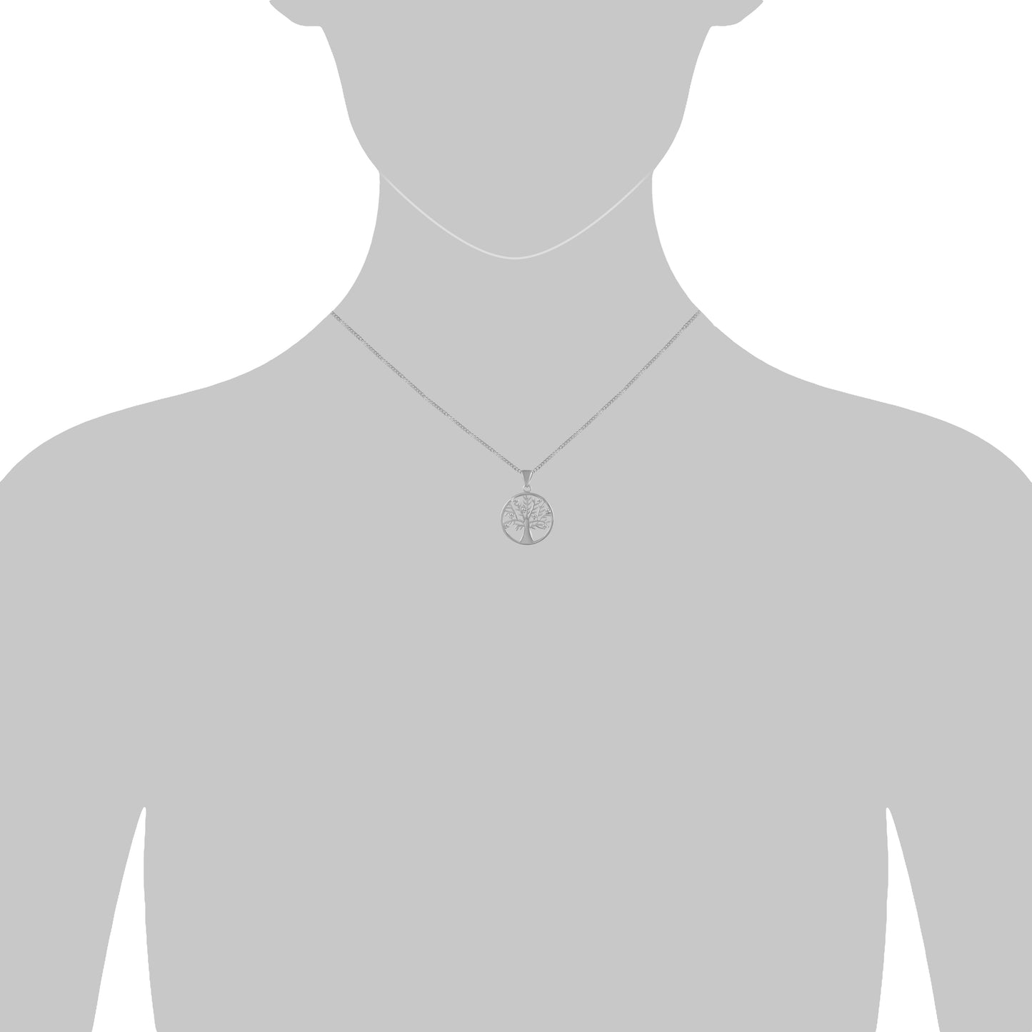 Anhänger mit Kette 925/- Sterling Silber rhodiniert 45,0cm