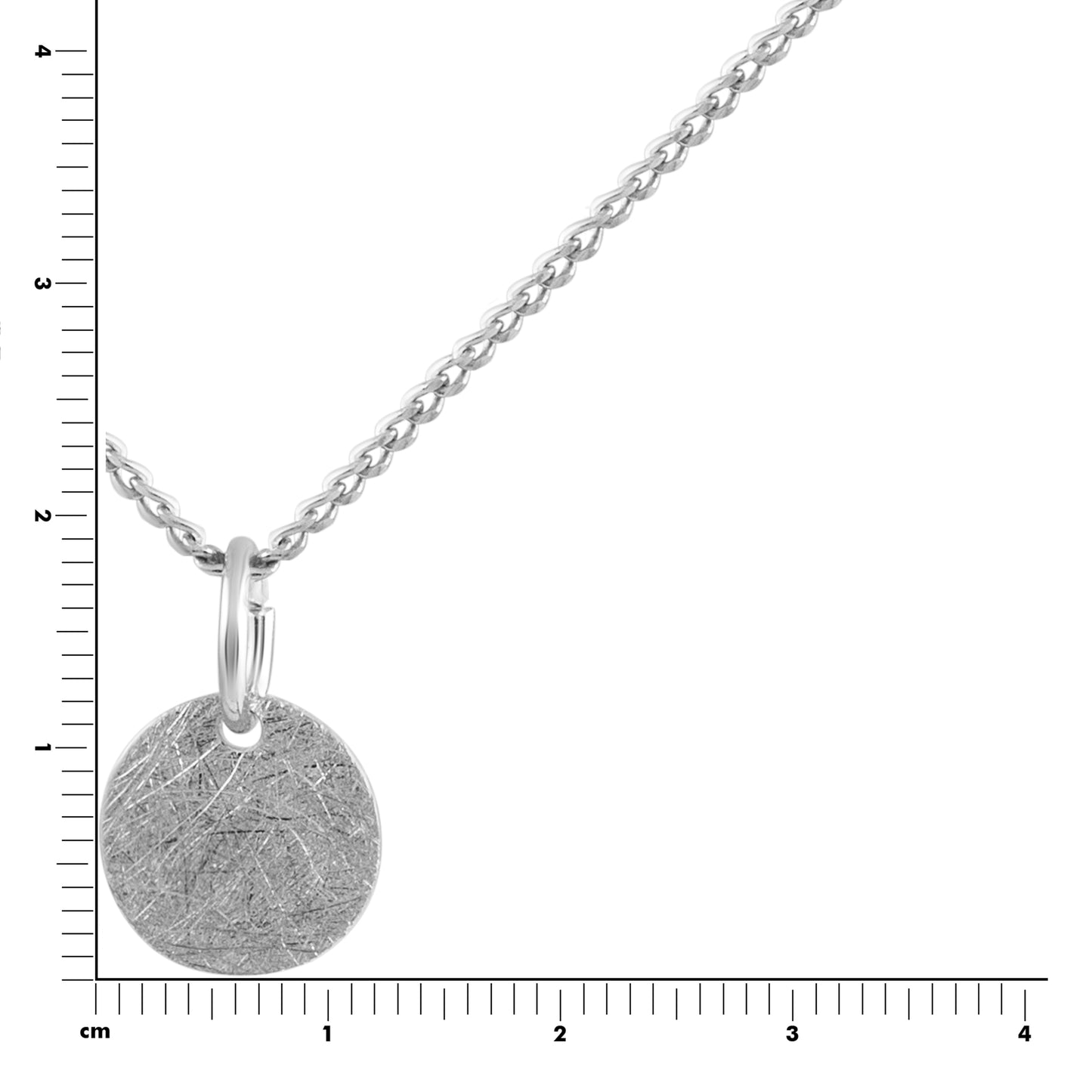 Anhänger mit Kette Ankerkette 925/- Sterling Silber rhodiniert 42cm