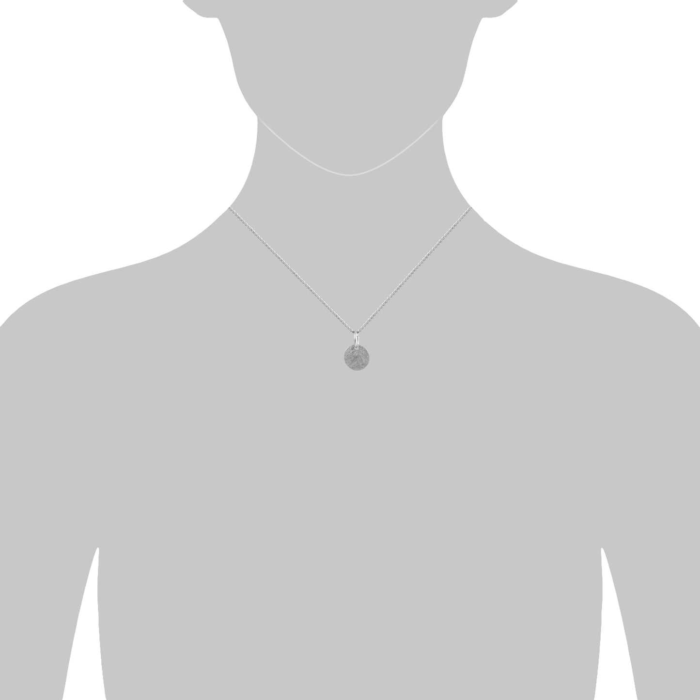 Anhänger mit Kette Ankerkette 925/- Sterling Silber rhodiniert 42cm