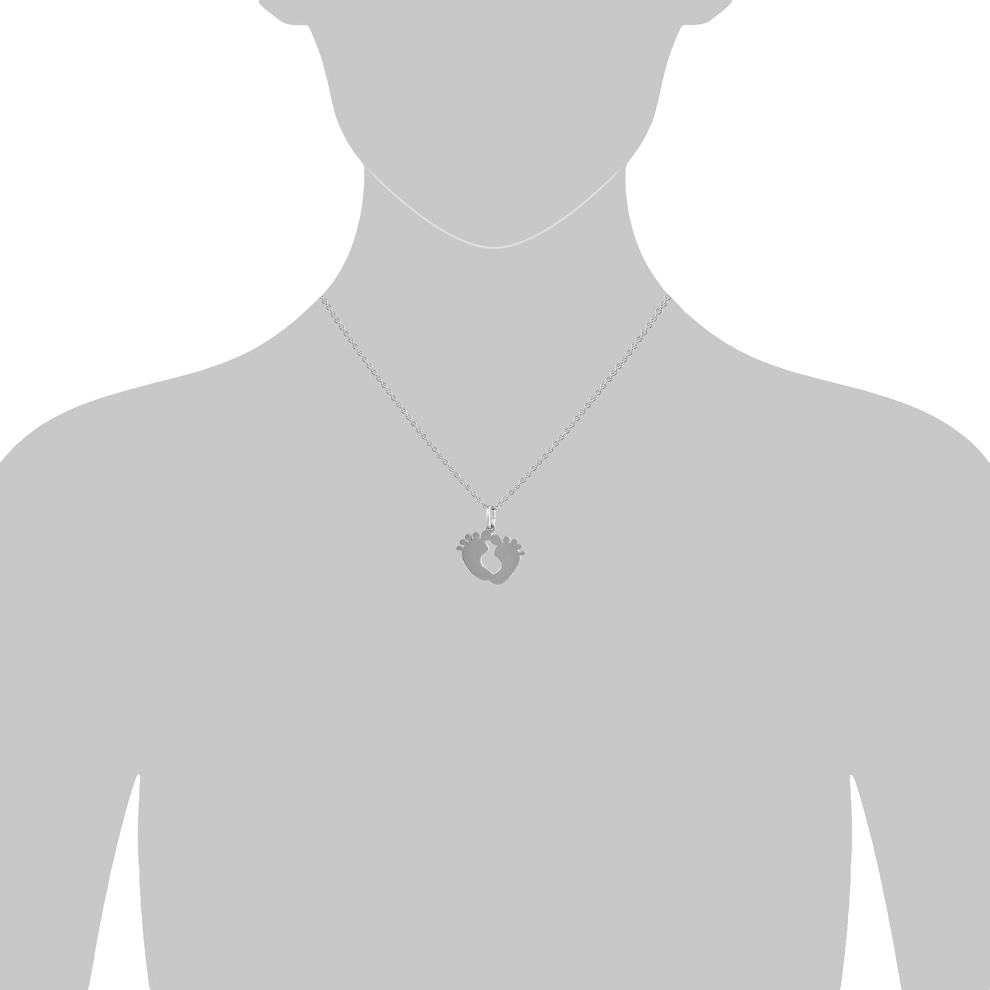 Anhänger mit Kette 925/- Sterling Silber rhodiniert 45,0cm