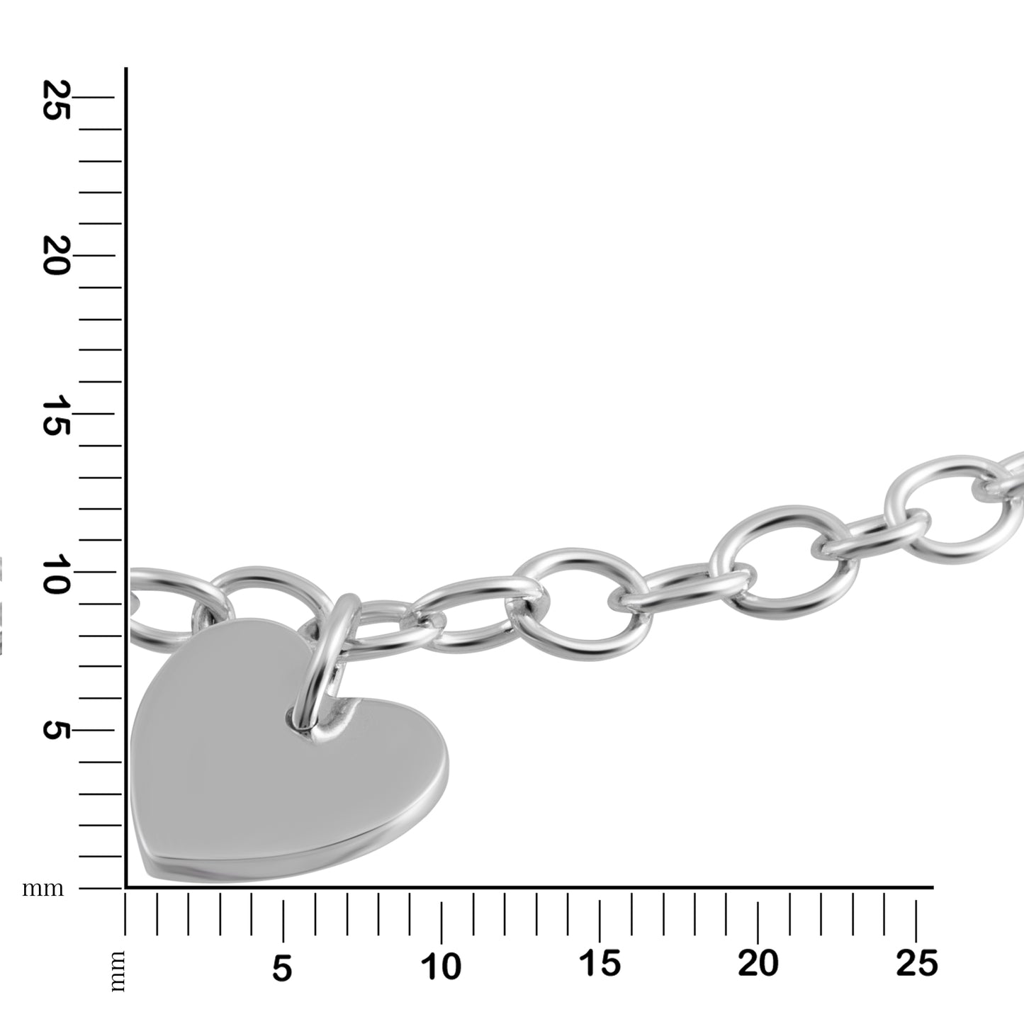 Armband 925/- Sterling Silber rhodiniert 19cm