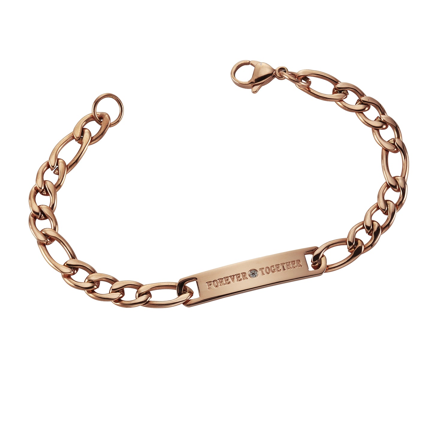 Armband Figarokette Edelstahl 17,5cm