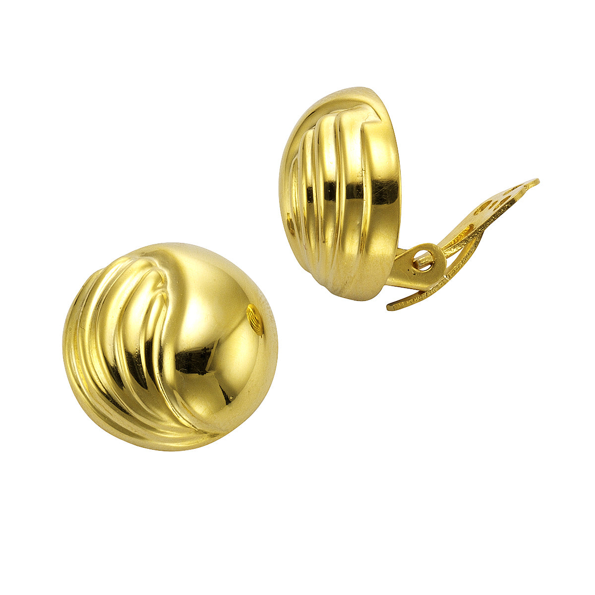 Ohrclip 925/- Sterling Silber vergoldet 1,8cm ohne 18,32ct.
