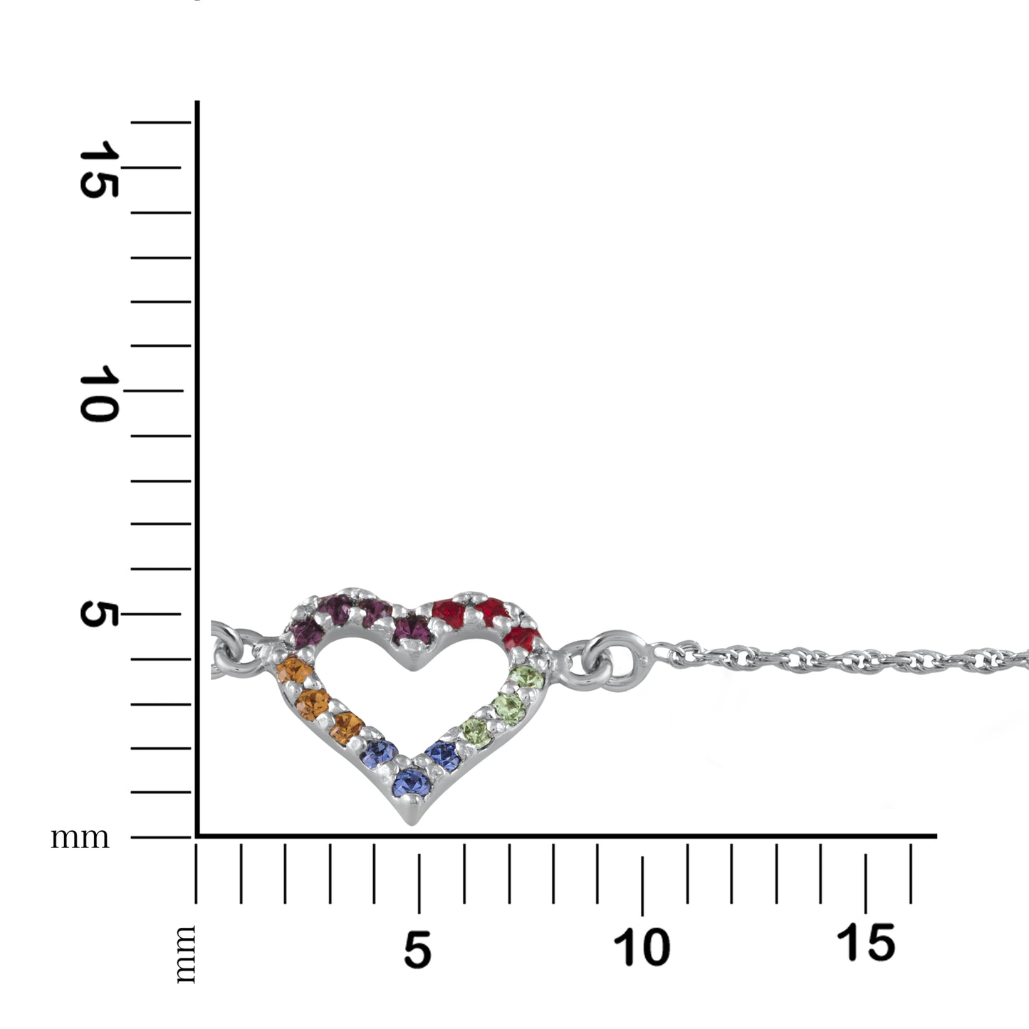 Armband keine / nicht relevant 925/- Sterling Silber rhodiniert 19,0cm Kristall