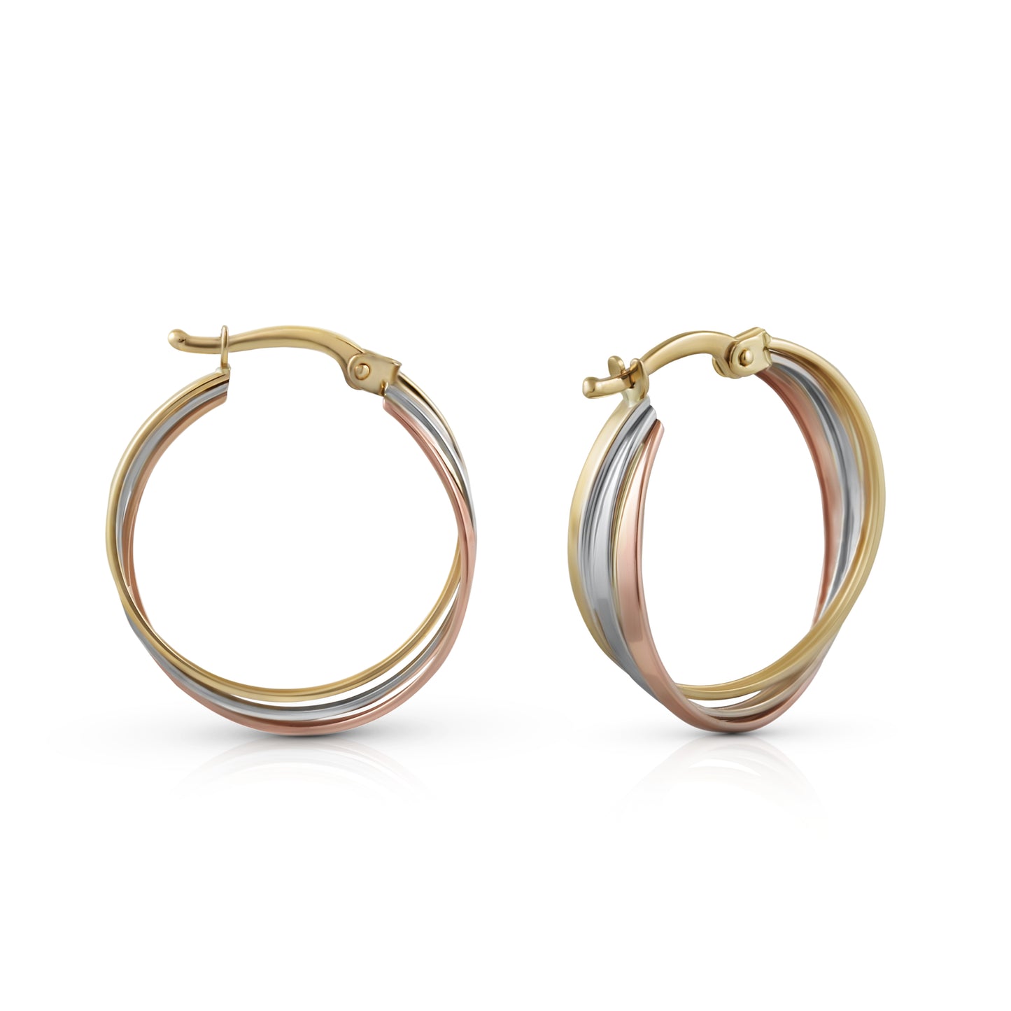 Ohrringe 585/- Gold vergoldet (teil) 2,0cm ohne