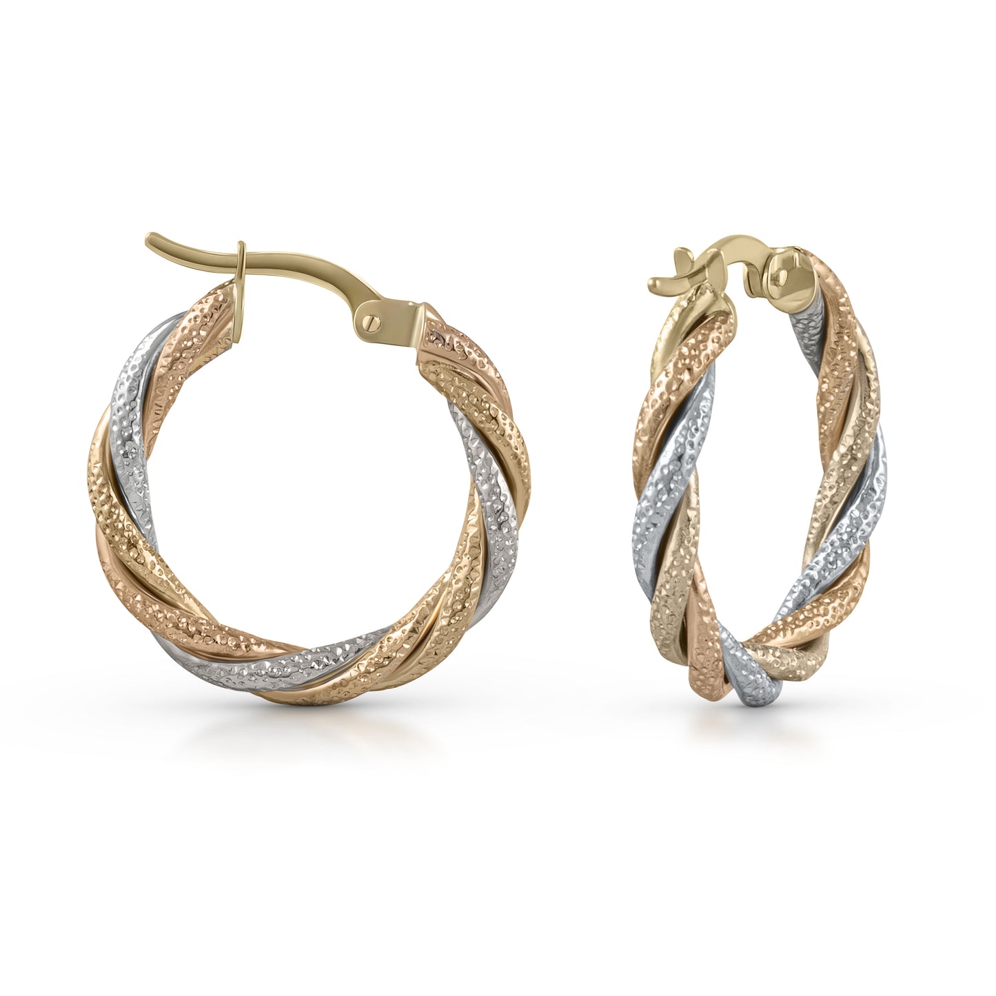 Ohrringe 585/- Gold vergoldet (teil) 2,1cm ohne