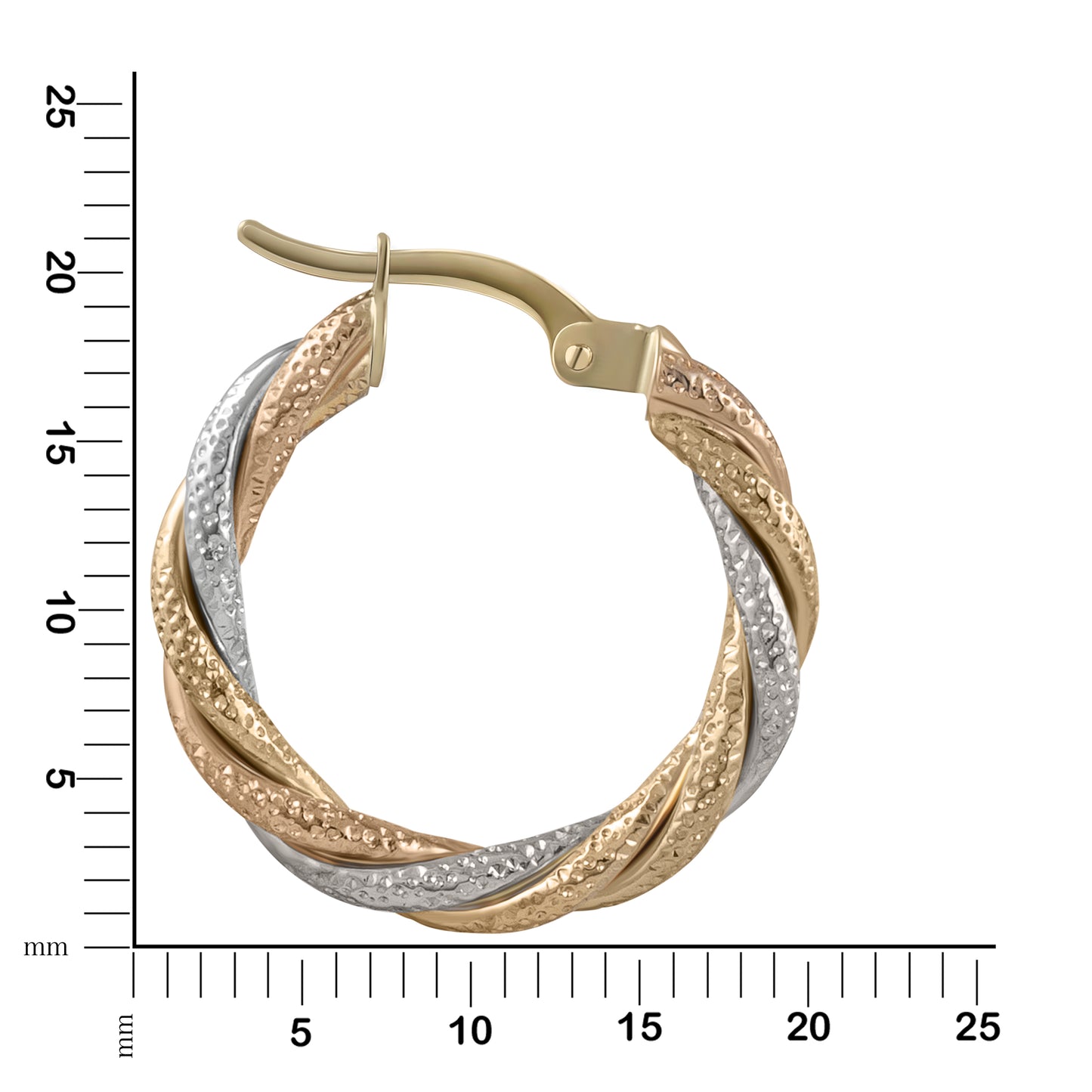 Ohrringe 585/- Gold vergoldet (teil) 2,1cm ohne