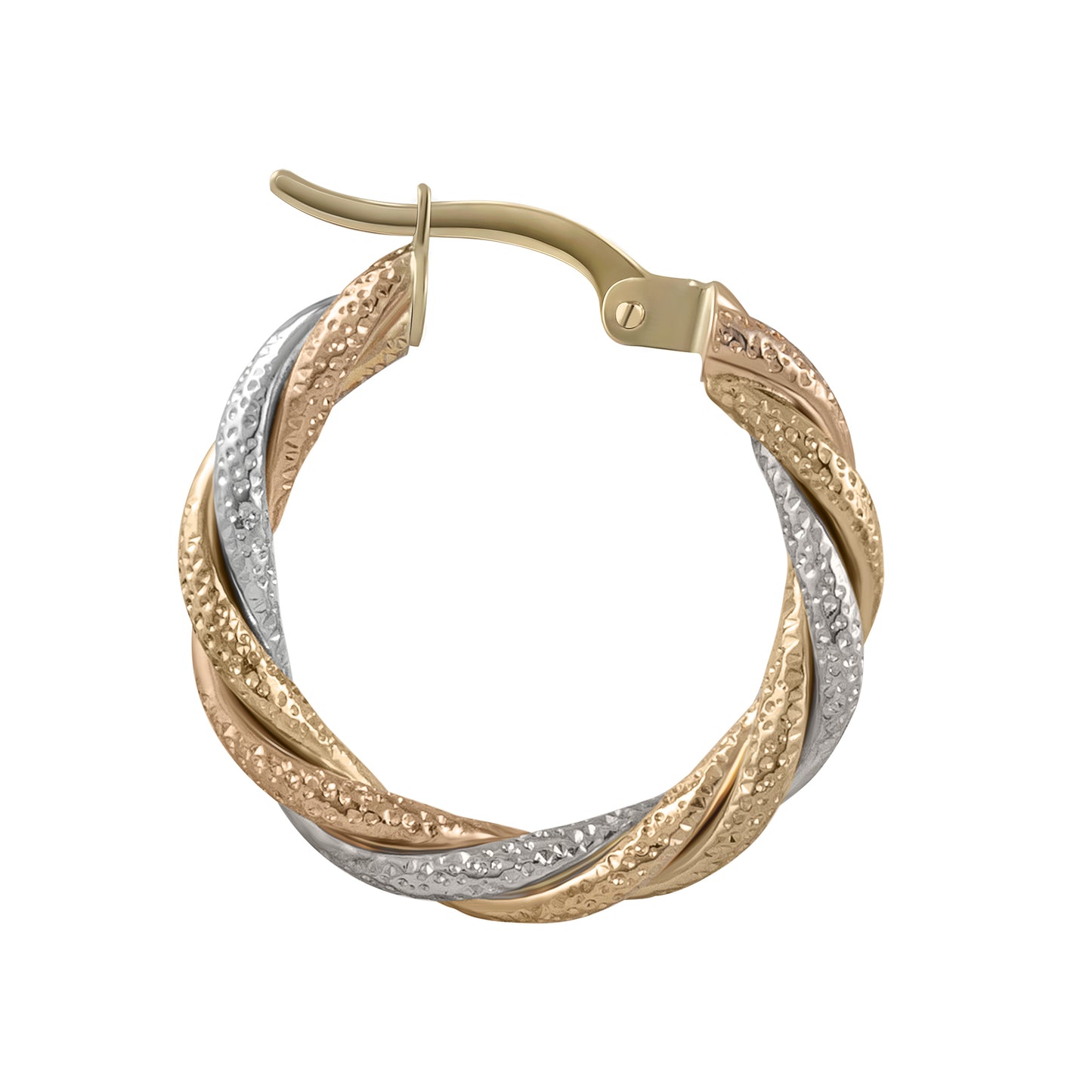 Ohrringe 585/- Gold vergoldet (teil) 2,1cm ohne