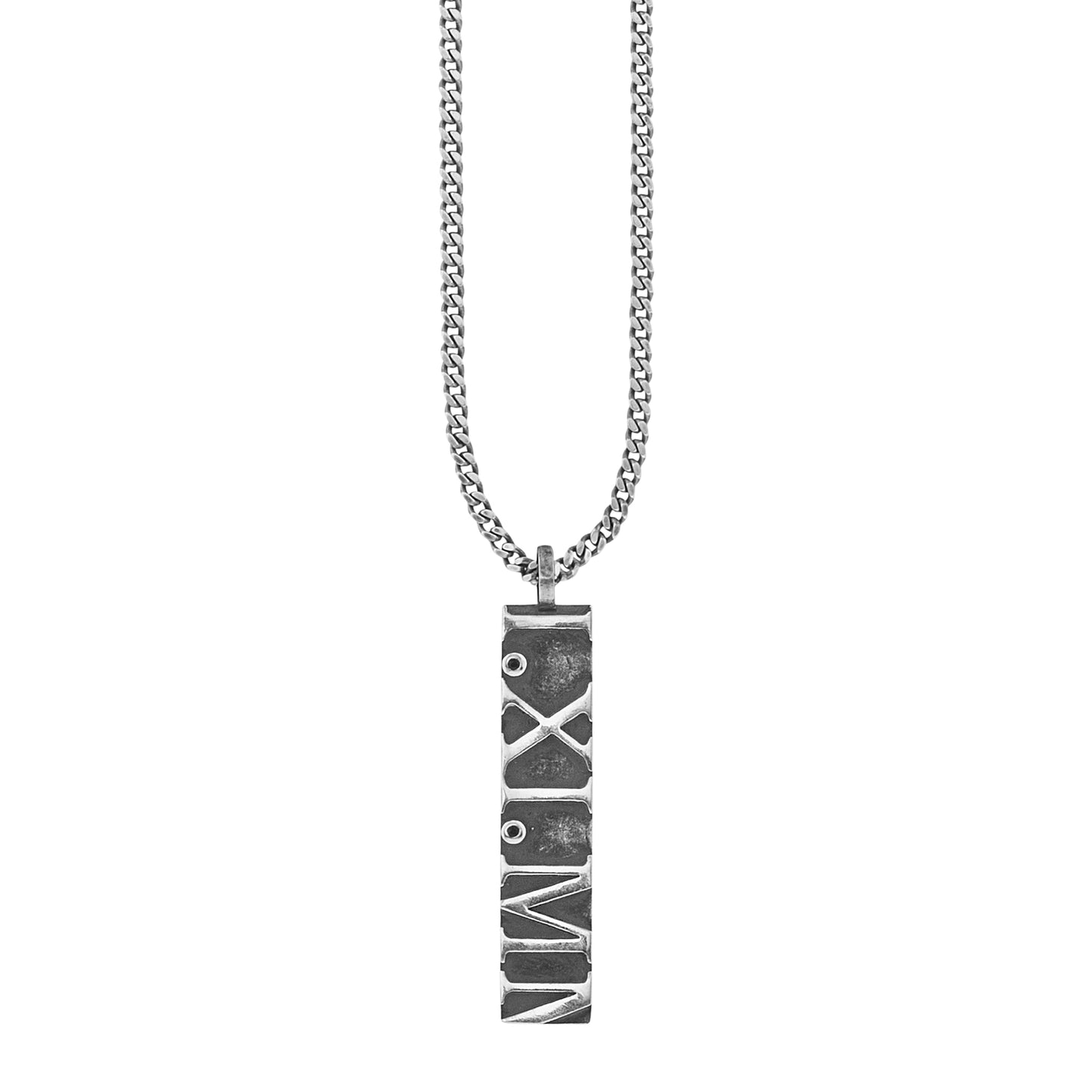 cai Halskette Panzerkette 925/- Sterling Silber rhodiniert 60cm Spinell 0,006ct
