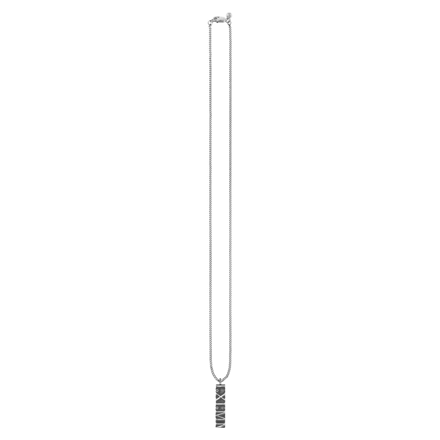 cai Halskette Panzerkette 925/- Sterling Silber rhodiniert 60cm Spinell 0,006ct