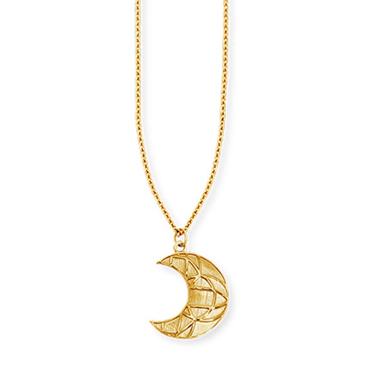cai Anhänger mit Kette Ankerkette 925/- Sterling Silber vergoldet 45,0cm ohne