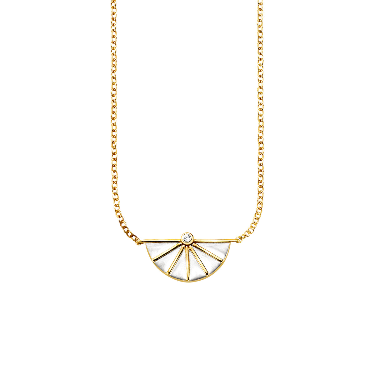 cai love Collier keine / nicht relevant 925/- Sterling Silber vergoldet 42,0cm Zirkonia